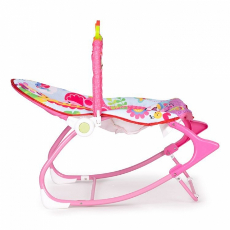 Balansoar cu vibratii 2 in 1 Ecotoys 8617 - Roz [4]