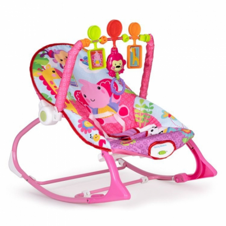 Balansoar cu vibratii 2 in 1 Ecotoys 8617 - Roz [2]