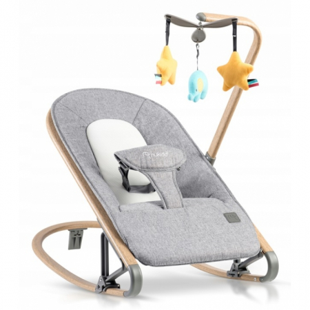 Jucarii Bebelusi - Balansoar pentru copii 2 in 1 cu jucarii, Nukido 705300, Gri