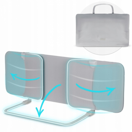 Bariera de protectie pentru pat 120 x 44 x 41 cm Nukido 722500 -Gri [3]