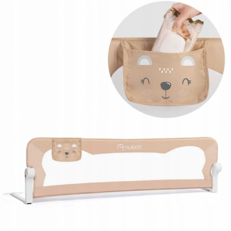 Bariera de protectie pentru pat 150 x 35 x 42 cm Nukido 722201 - Bej [1]