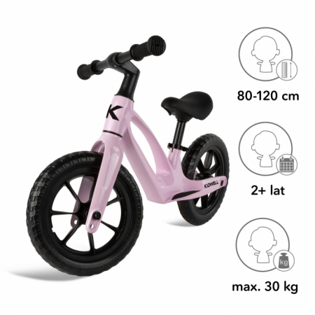 Bicicleta fara pedale, cadru magneziu, roti EVA, Kidwell VITO - Roz [5]