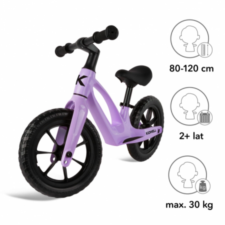 Bicicleta fara pedale, cadru magneziu, roti EVA, Kidwell VITO - Violet [5]