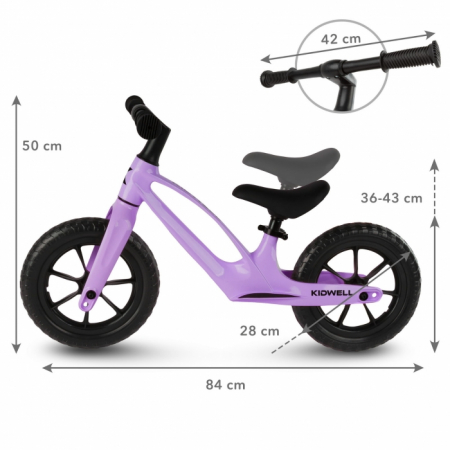 Bicicleta fara pedale, cadru magneziu, roti EVA, Kidwell VITO - Violet [8]