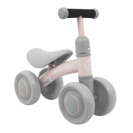 Bicicleta fara pedale cu 4 roti din plastic SporTrike - Roz [10]