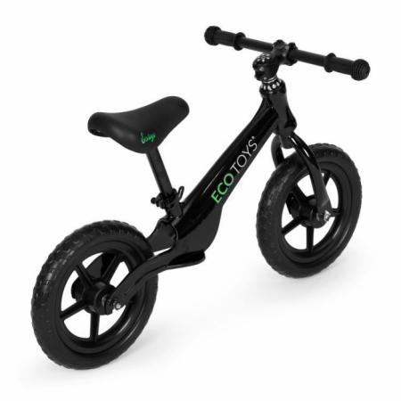 Bicicleta fara pedale cu roti din spuma EVA Ecotoys YM-BB-17 - Negru [2]