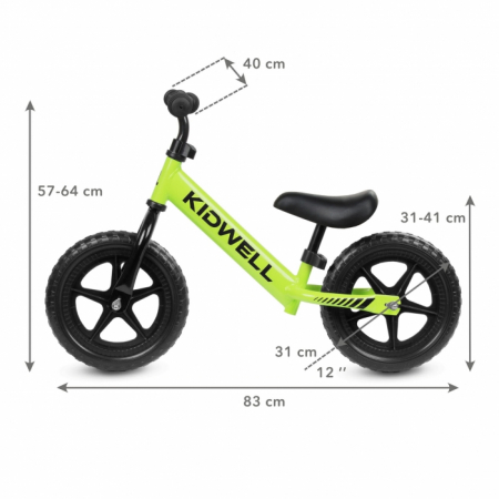 Bicicleta fara pedale Kidwell Rebel Green [5]