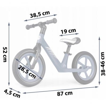 Bicicleta fara pedale pentru copii, 87 x 39 x 54 cm, roti EVA, Light Flee Nukido NK-604 - Bleumarin [5]