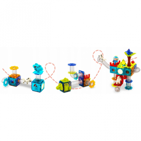 Blocuri magnetice, 107 elemente, Paradisul Dinozaurilor Ricokids RK-757 [4]
