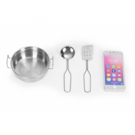 Bucatarie din lemn pentru copii cu accesorii, 90.3 x 31 x 90 cm, Ecotoys TL053001 [3]