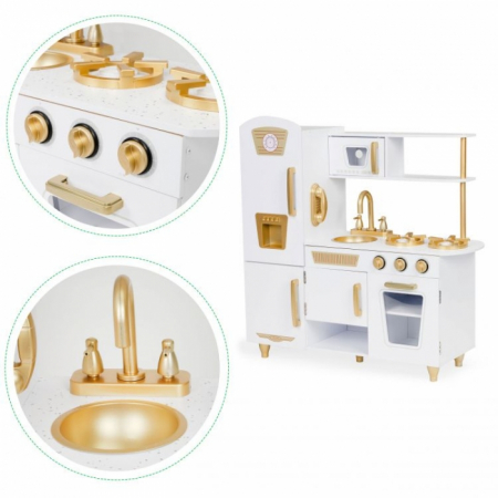 Bucatarie mare din lemn pentru copii cu accesorii Ecotoys 7267 [4]