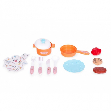 Bucatarie pentru copii cu sunete si accesorii Ecotoys 65T-2 - Roz [5]