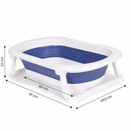 Cadita de baie cu dop de scurgere Ecotoys HA-B27 - Albastru [5]