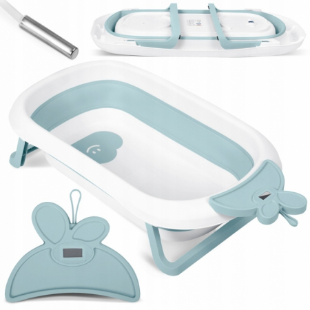 Cadite si Suporturi Cadite - Cadita de baie cu dop de scurgere si termometru Ricokids RK-282 - Albastru