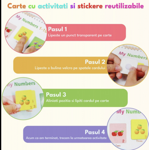Carte cu activitati educative si Stickere reutilizabile in limba engleza [4]