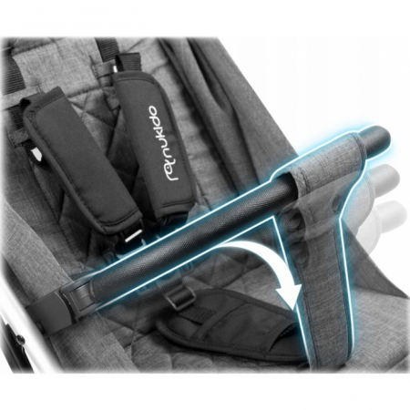 Carucior sport pentru copii, 78 x 33 x 104 cm, Nukido Paseo 716002 - Gri [10]