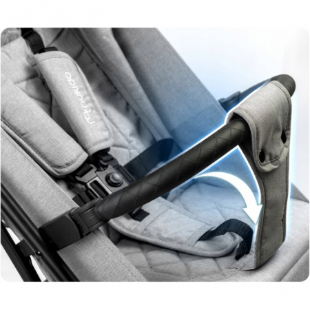 Carucior sport pentru copii, 78 x 33 x 104 cm, Nukido Paseo 716003 - Gri deschis [9]