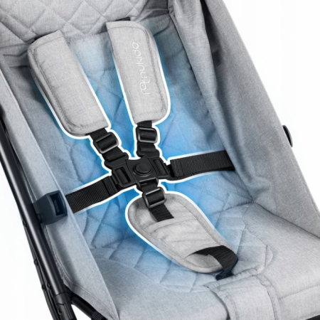 Carucior sport pentru copii, 78 x 33 x 104 cm, Nukido Paseo 716003 - Gri deschis [5]