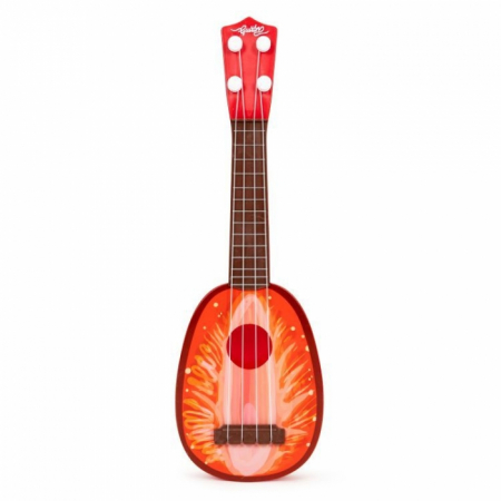 Chitara ukulele pentru copii cu 4 corzi Ecotoys MJ030 - Capsuna [2]