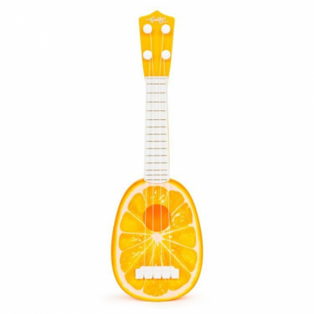 Chitara ukulele pentru copii cu 4 corzi Ecotoys MJ030 - Portocala [2]