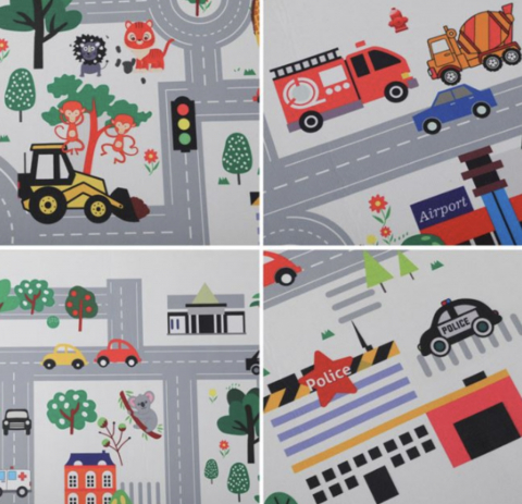 Covor pentru camera copilului, 150x100cm, Trafic Urban [1]