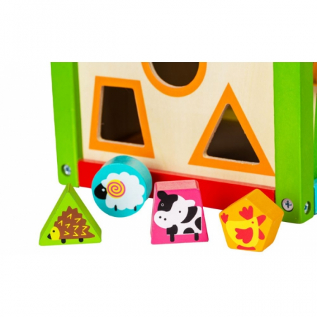 Cub educational din lemn 1004P Ecotoys [3]