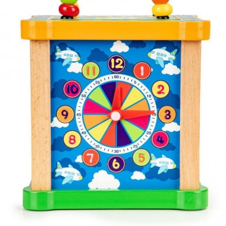 Cub educational din lemn cu tabla Ecotoys HM015473 [5]