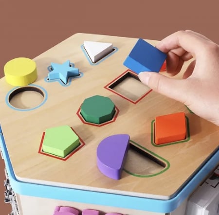Cub Educational Interactiv din Lemn Busy Board [3]