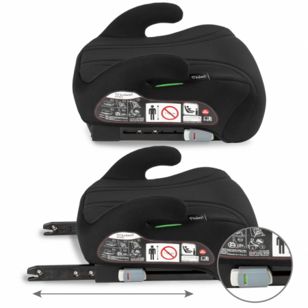 Inaltator auto cu Isofix 125-150 cm Kidwell Bono - Black [3]