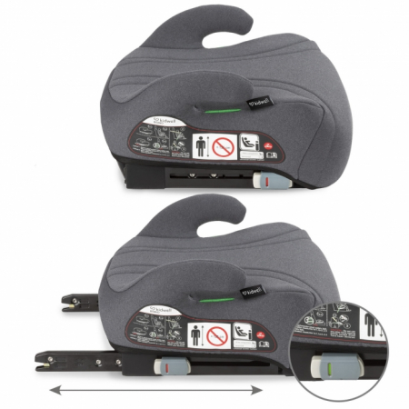 Inaltator auto cu Isofix 125-150 cm Kidwell Bono - Gray [3]