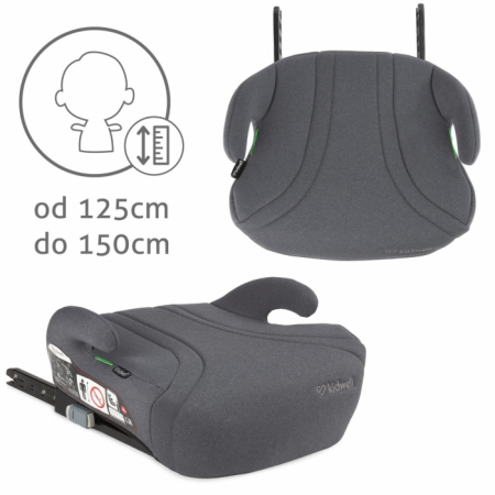 Inaltator auto cu Isofix 125-150 cm Kidwell Bono - Gray [1]