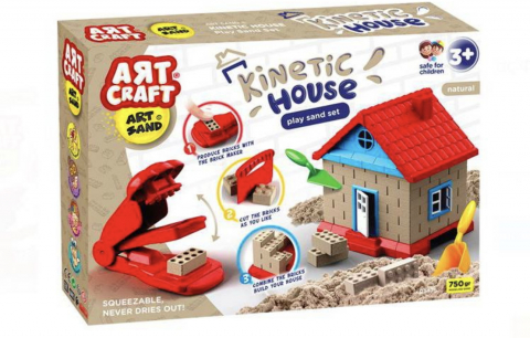 Jucarii Interactive - Joc creativ cu nisip kinetic – Creez casuta, joc educativ 3 ani