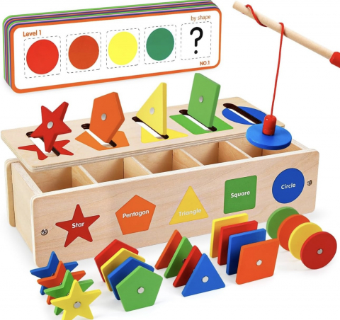 Jucarii Copii - Joc Educațional Montessori - Clasificare după Forme și Culori