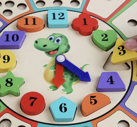 Joc de indemanare si asociere culori cu bile colorate, Ceas, 3 ani [4]