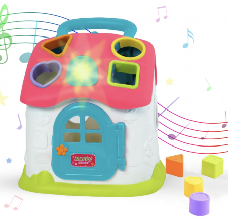Jucarii muzicale - Jucarie educativa Casuta Muzicala cu forme geometrice colorate
