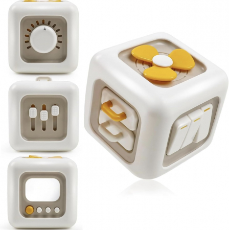 Jucarii Motrice si Senzoriale - Jucarie interactiva bebelusi – Busy Cube,18 luni