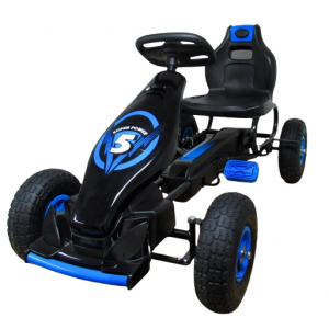 Karturi - Kart cu pedale Gokart, 4-10 ani, roti gonflabile, G8 R-Sport - Albastru