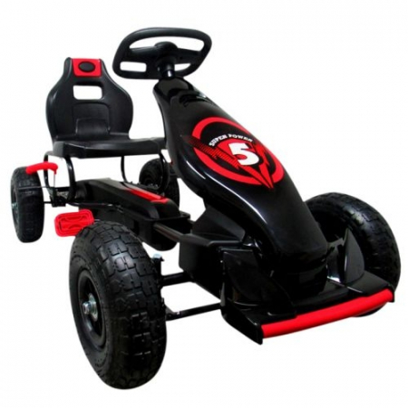 Kart cu pedale Gokart, 4-10 ani, roti gonflabile, G8 R-Sport - Rosu [1]