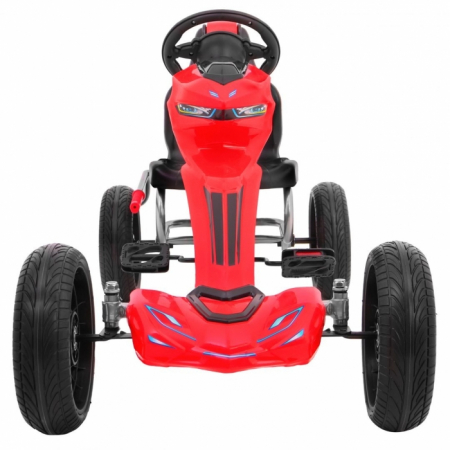 Kart cu pedale si roti EVA, varsta 3 ani+, 123x60x69 cm, Gokart GRAND RIDE - Rosu [3]