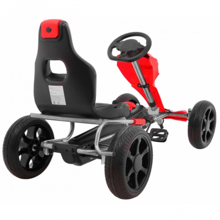 Kart cu pedale si roti EVA, varsta 3 ani+, 123x60x69 cm, Gokart GRAND RIDE - Rosu [6]