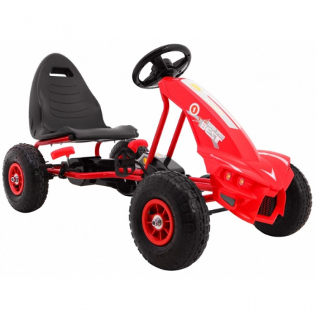 Kart cu pedale si roti gonflabile, varsta 3 ani+, 114x59x63 cm, Gokart CHAMPION - Rosu [6]