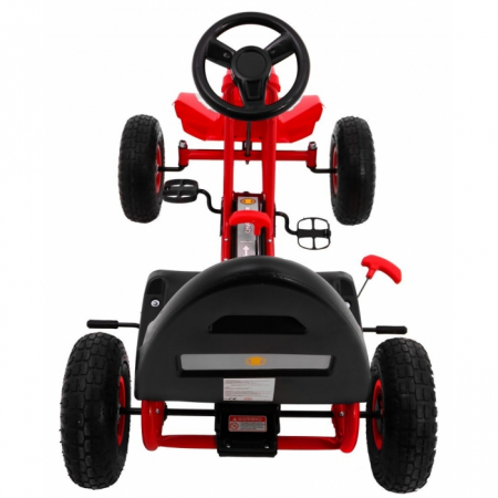 Kart cu pedale si roti gonflabile, varsta 3 ani+, 114x59x63 cm, Gokart CHAMPION - Rosu [3]