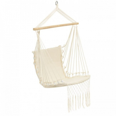 Leagan Suspendat Pentru Interior/exterior, Cu Spatar, Cuib De Barza, 120 kg, GW-923, Alb [2]