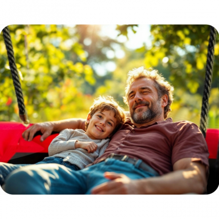 Leagan tip cuib pentru copii, dreptunghiular XXL, 110 x 70 cm, 150 kg, Neo-Sport 110501, Rosu [2]