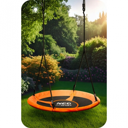Leagan tip cuib pentru copii XXL, 100 cm, 150 kg, Neo-Sport 1084, Portocaliu [1]