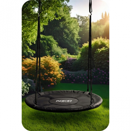 Leagan tip cuib pentru copii XXL, 100 cm, 150 kg, Neo-Sport 110300, Negru [1]