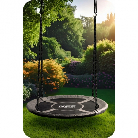 Leagan tip cuib pentru copii XXL, 100 cm, 150 kg, Neo-Sport 110301, Gri [1]
