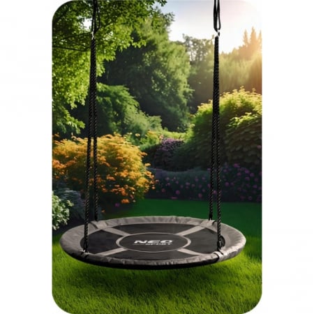 Leagan tip cuib pentru copii XXL, 110 cm, 150 kg, Neo-Sport 110311, Gri [1]