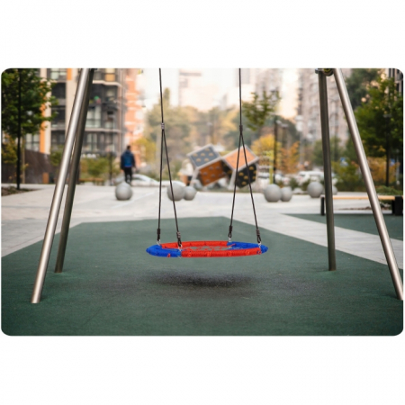 Leagan tip cuib pentru copii XXL, 95 cm, 150 kg, Neo-Sport 1070, Rosu Albastru [2]