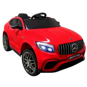 1 IUNIE - Masinuta electrica cu telecomanda 4 x 4, roti EVA, Mercedes AMG GLC 63S, 115x61x55 CM, putere 180W R-Sport - Rosu
